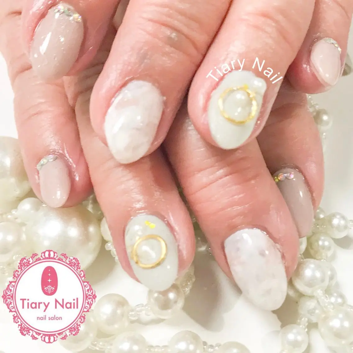 ネイル ハンドネイル 💗🪽Tiary Nail🪽💗のネイルデザイン