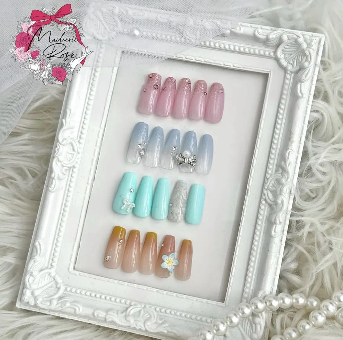 ネイル ハンドネイル Macherie Rose Jrのネイルデザイン