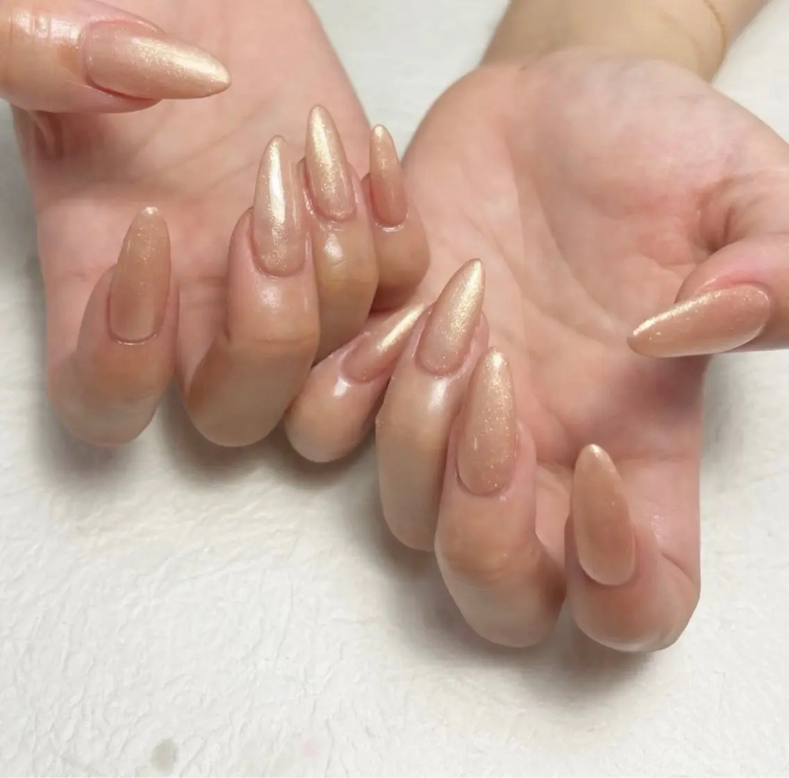ネイル 長さ出し ハンドネイル Aki 💖ゆちたの部屋のネイルデザイン