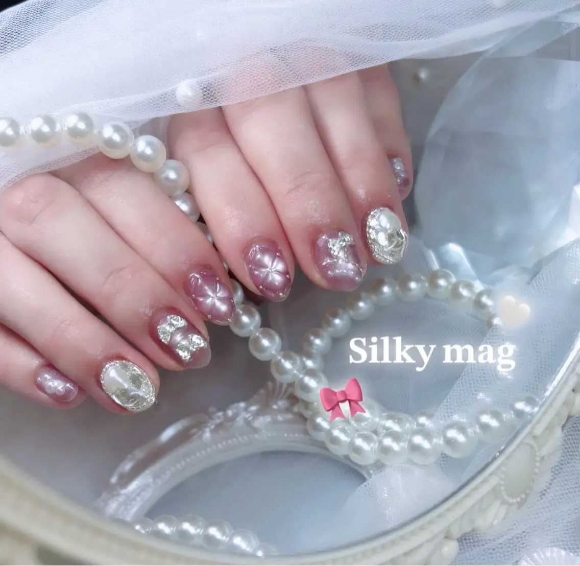ネイル マグネットネイル ♡エルバイノリコ 吉澤【パラジェル有】のネイルデザイン