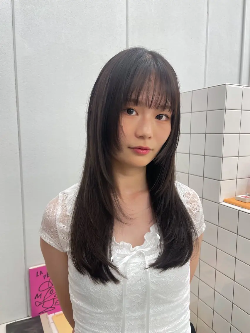 セミロング カラー カット ヘアカラー 関 京磨のヘアスタイル