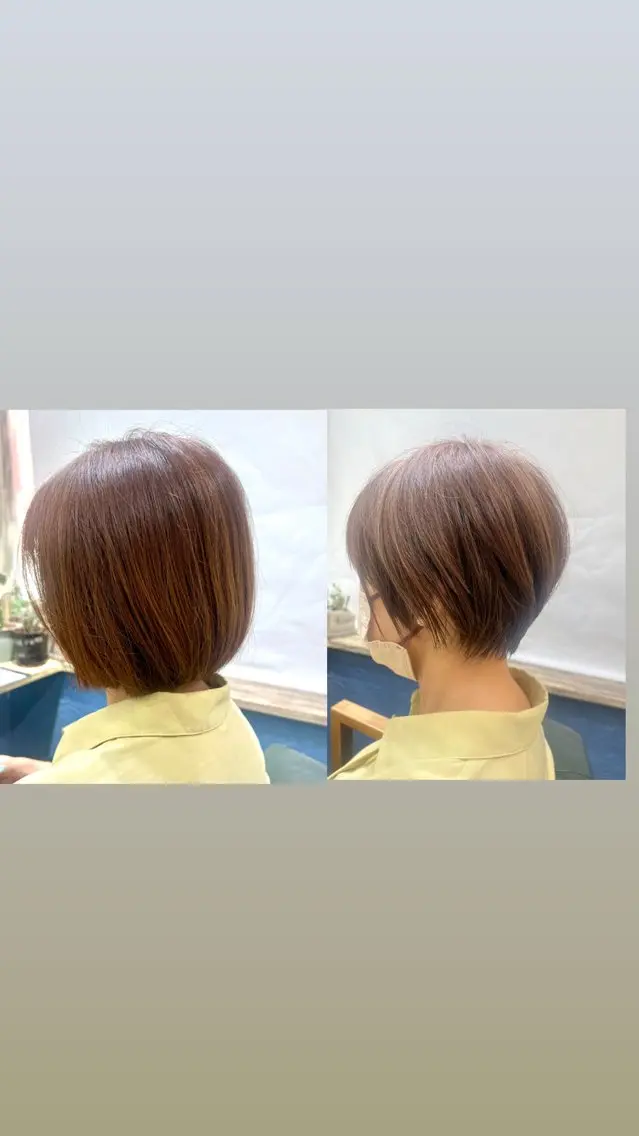 ショート カラー 丸みショート ハイライトカラー ハイライト ショートヘア たけかわ みずきのヘアスタイル