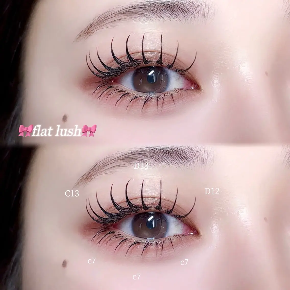 【マツエク】フラットラッシュ140本 オフ込み🩶➕アイシャンプー付き🎀束感仕上げ🎀の写真