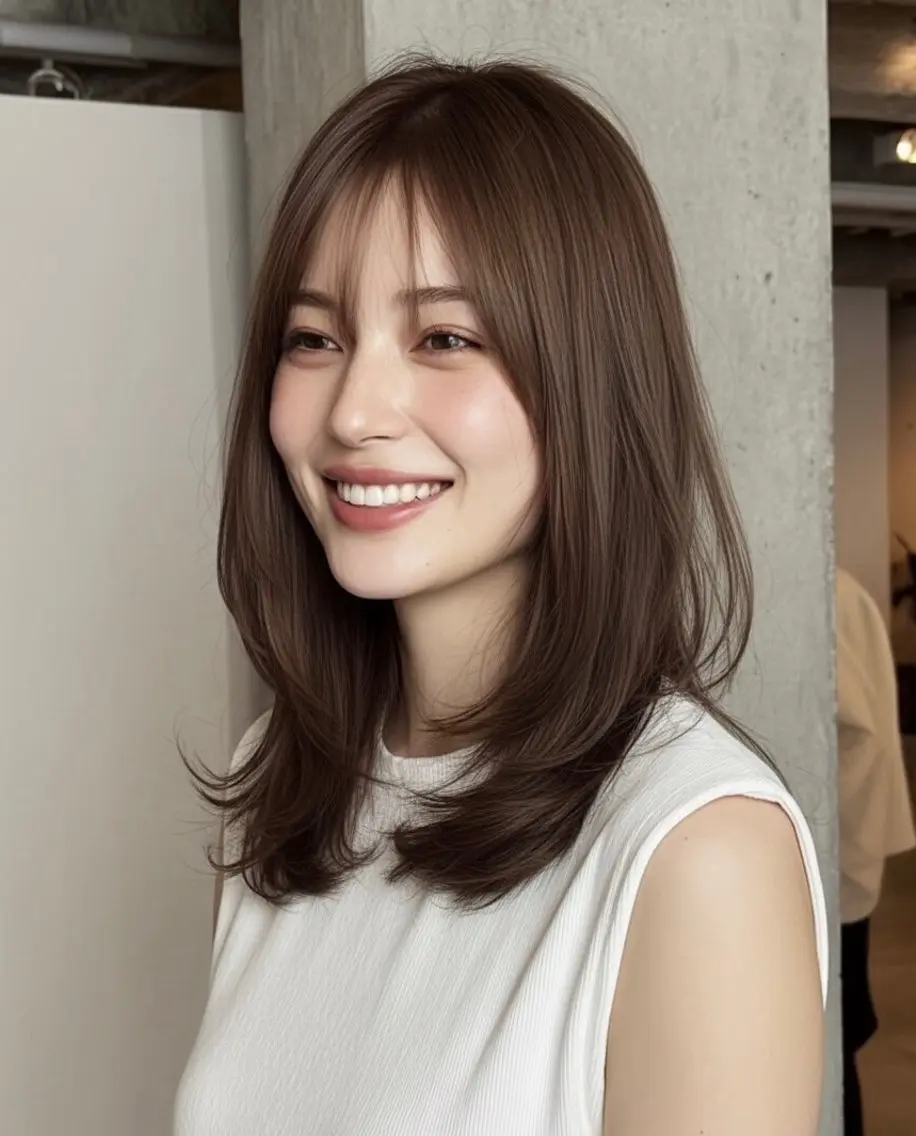 [平日早割‼️][印象が変わる]顔まわり+全体似合わせカット＋美髪艶カラー+2ステップトリートメントの写真