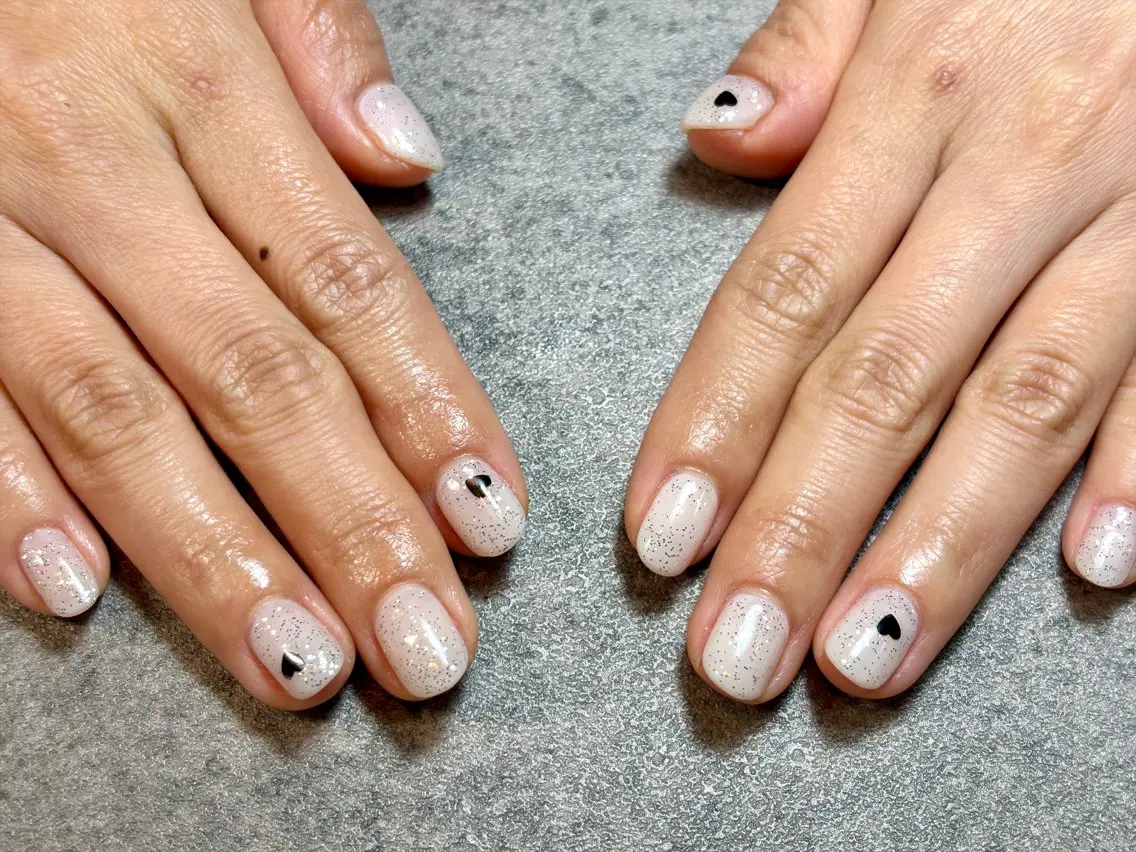 ネイル ハート ハンドネイル GéRanium Harukaのネイルデザイン