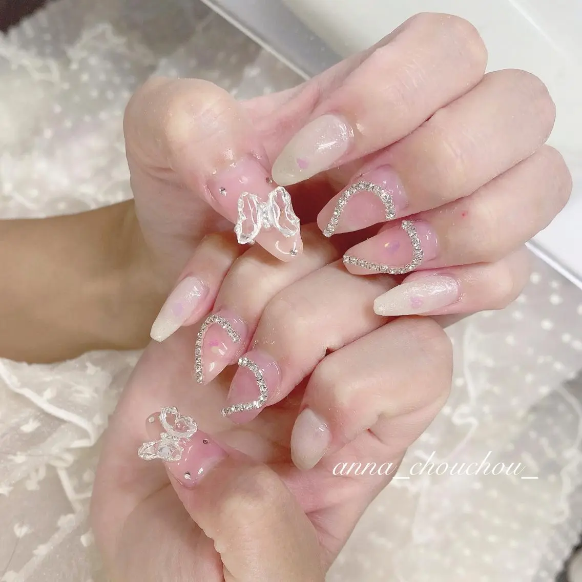 ネイル ハート ハンドネイル Anna Sano⭐️のネイルデザイン