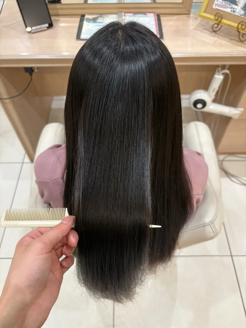 ロング 縮毛矯正 縮毛矯正 艶髪カラー 矯正 モデル募集/Aoiのヘアスタイル