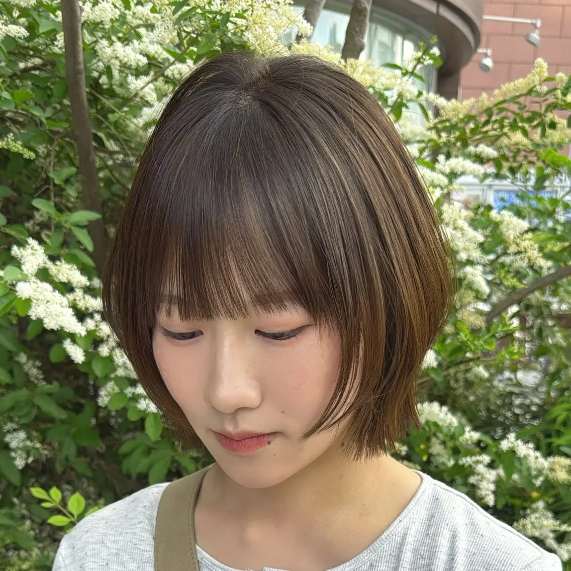 🤎ブリーチなし🤎カット＋全体カラー＋トリートメントの写真