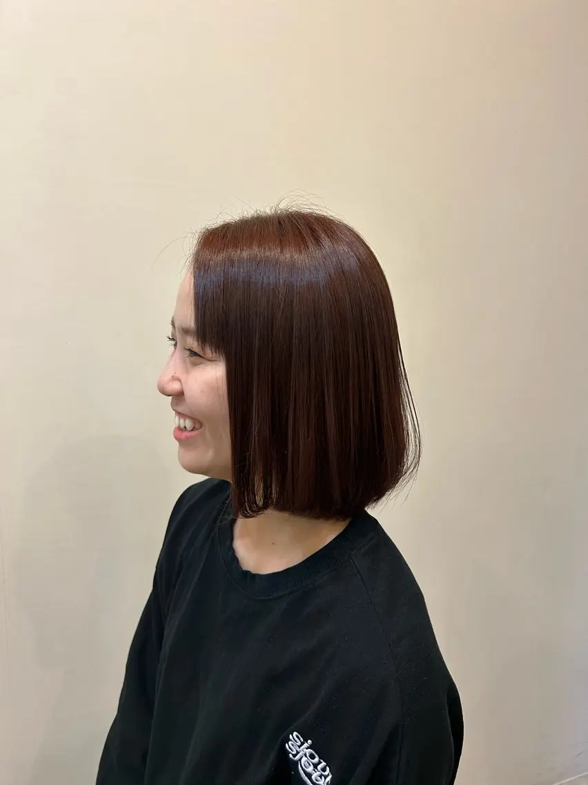 ミディアム カラー ブラウンカラー ピンクカラー ヘアカラー 井上 晴菜のヘアスタイル