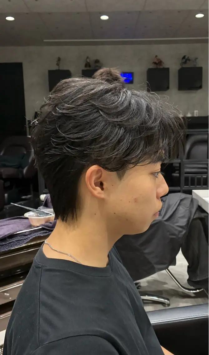 ショート パーマ メンズ カット トリートメント ヘアセット 垢抜けメンズパーマ /颯太のヘアスタイル