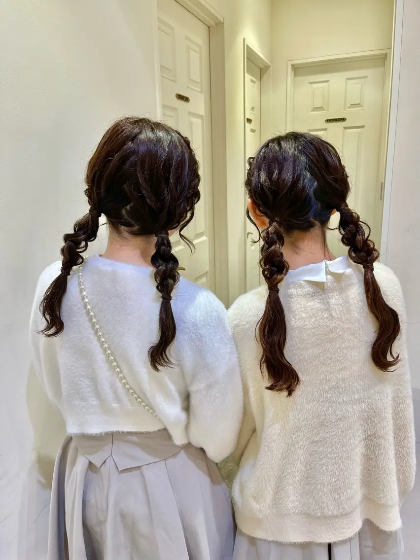 ヘアアレンジ ヘアセット エクステ🎀 暖色カラー🎀amiのヘアスタイル