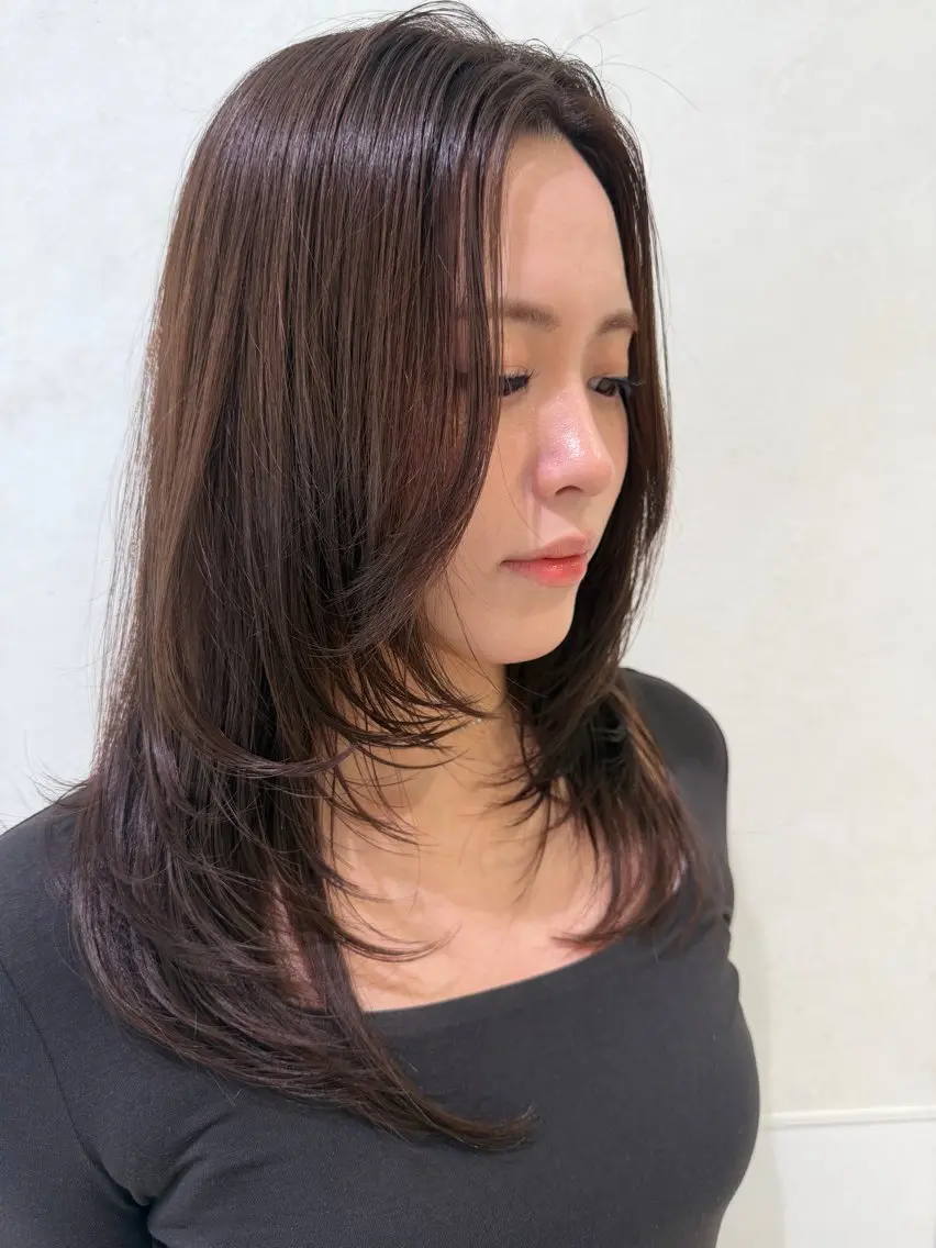 ロング カット ヘアカラー トリートメント 明日空きあり🩷 layer🎀透明感のヘアスタイル