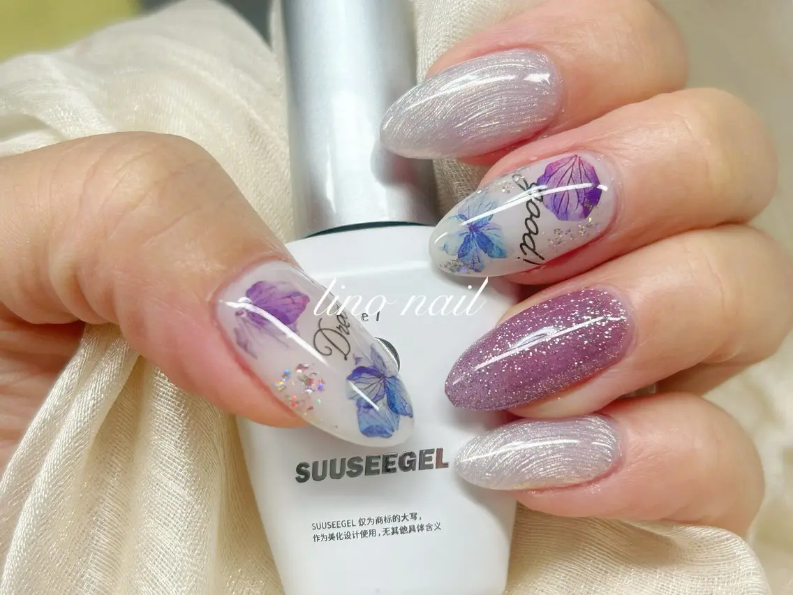 ネイル アートネイル チークネイル 成人式 入学式 長さ出し ハンドネイル Lino Nailのネイルデザイン