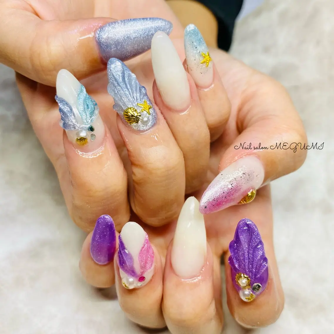 ネイル ゴージャス 持ち込み スカルプネイル Nail salon MEGUMIのネイルデザイン