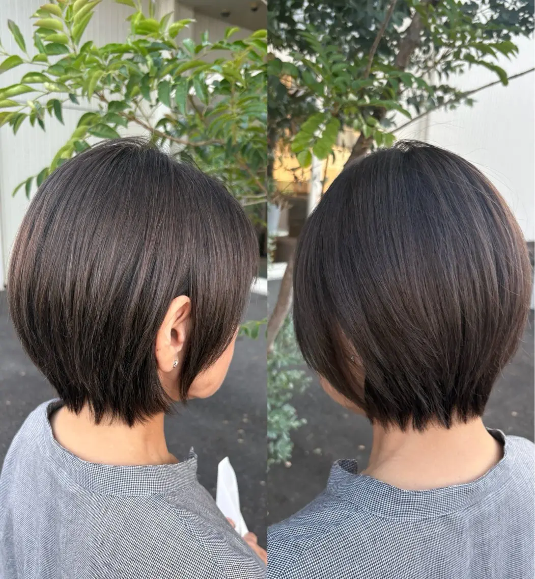 ショート カラー ショートボブ ボブ ショートヘア カット ヘアカラー トリートメント 高橋 乙葉のヘアスタイル