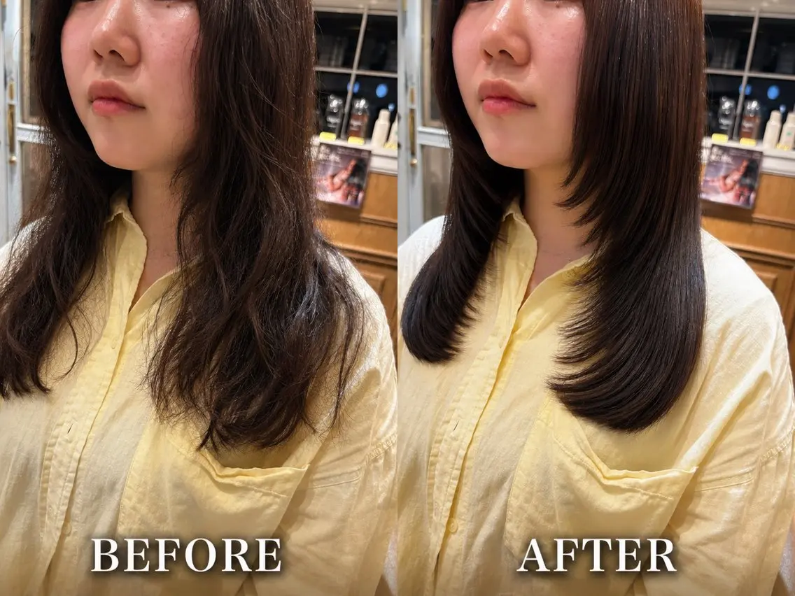 ロング レイヤーカット 透明感カラー/ 髪質改善/しおりのヘアスタイル