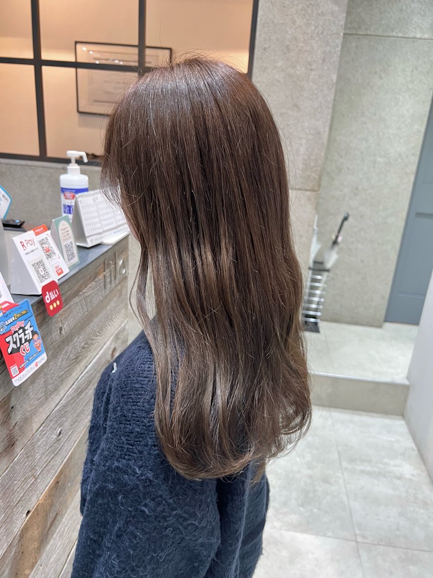 ロング カラー アディクシーカラー グレージュ カット ヘアカラー トリートメント 🌿ニュアンス/髪質 改善🌿Fukudaのヘアスタイル
