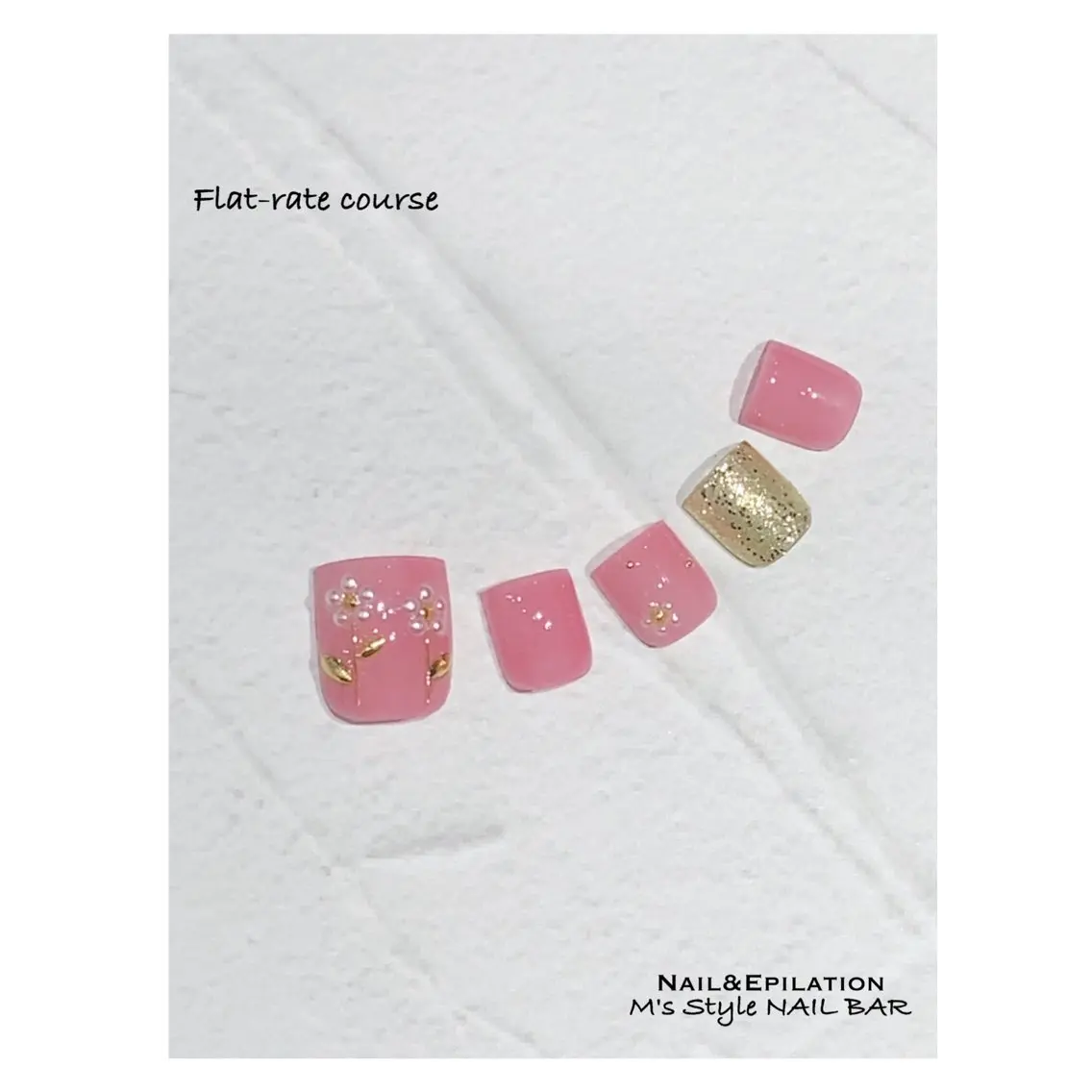 ネイル 成人式 フットネイル フレンチネイル ジェルネイル 韓国ネイル フットネイル M's Style NAIL BARのネイルデザイン