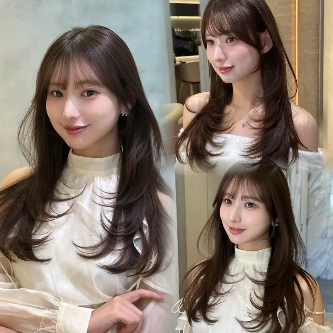 韓国ヘア似合わせカット🖤高発色透明感カラー💎艶髪トリートメント🫧✨の写真
