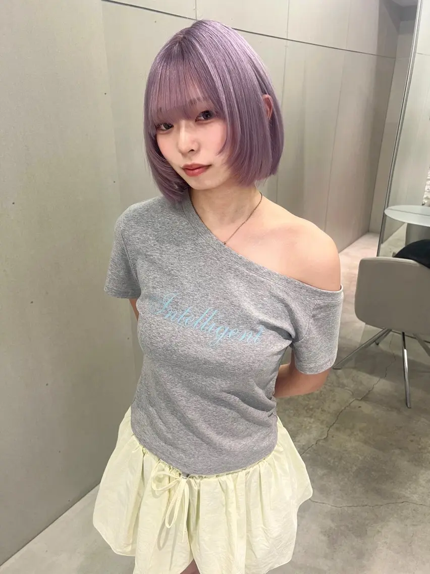 カラー ラベンダーカラー GEM/ hinanaのヘアスタイル