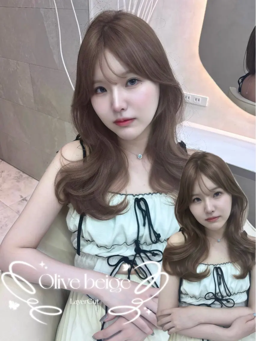 ロング カラー ブラウンカラー 透明感カラー くびれヘア 韓国風ヘア レイヤーカット ヘアカラー ️🫧中島遼香🫧 艶カラー/髪質改善のヘアスタイル