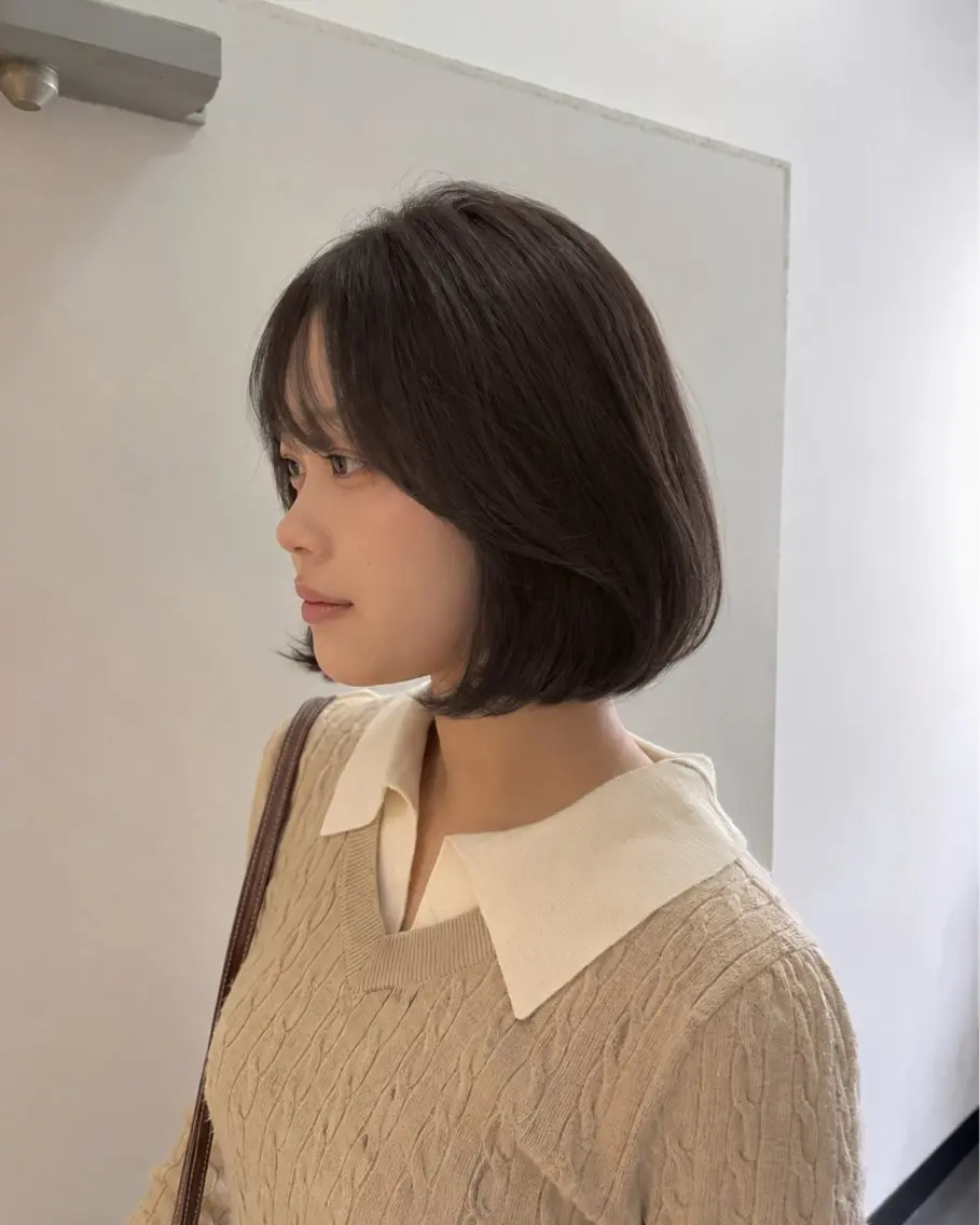 ミディアム 韓国風ヘア ヘアカラー 顔周りカット/韓国ヘ ア🇰🇷/Linaのヘアスタイル