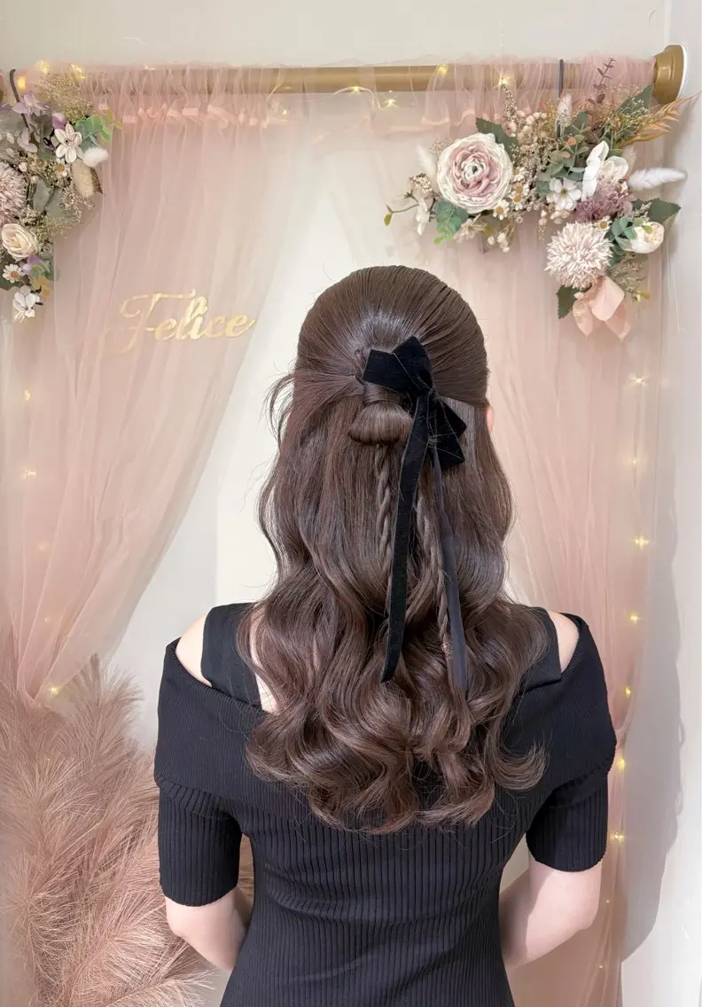 ヘアアレンジ ヘアセット 参列♡デートゆるふわ ヘアメイク🎀みゆうのヘアスタイル