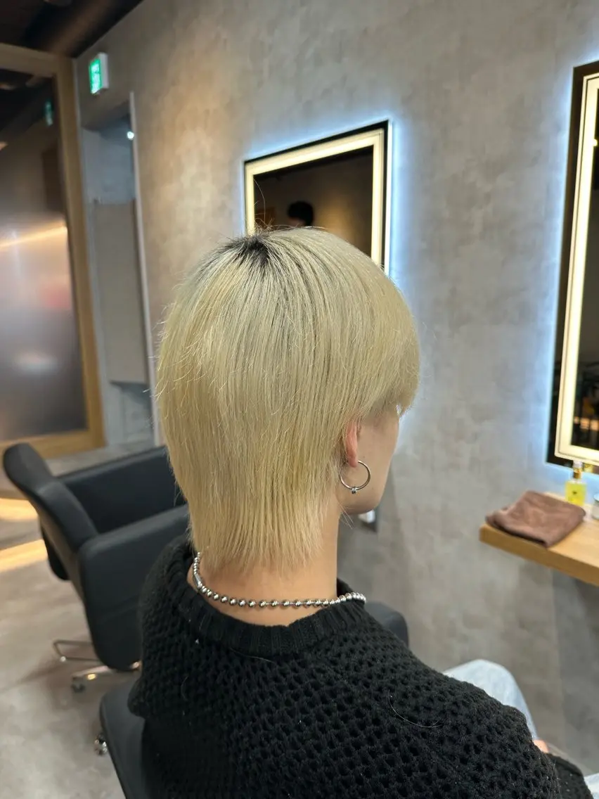 ショート カラー メンズ ブロンド カット ヘアカラー 札幌メンズ指名 No. 1/光👑のヘアスタイル