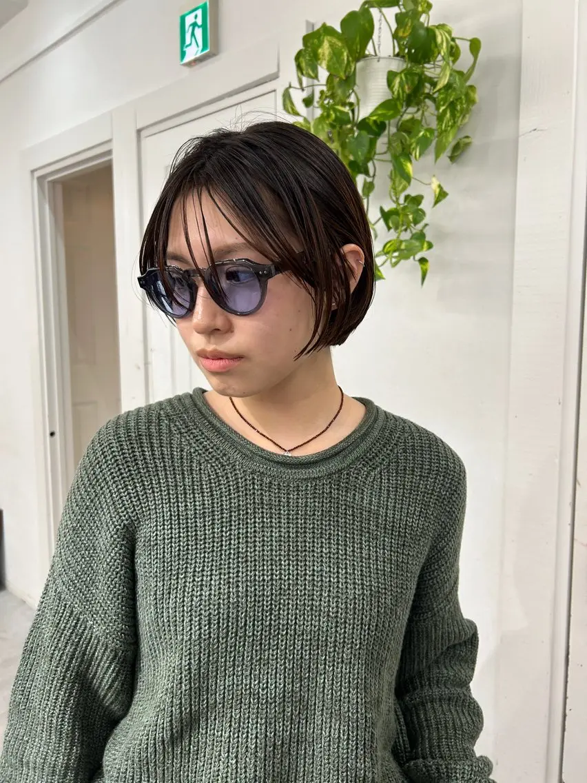 ショート カラー レイヤーボブ/ 艶カラー/サナ🌼のヘアスタイル