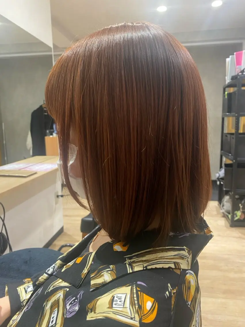 ミディアム カット ヘアカラー トリートメント 🫧透明感カラー🫧 佐野花苗[新宿]のヘアスタイル