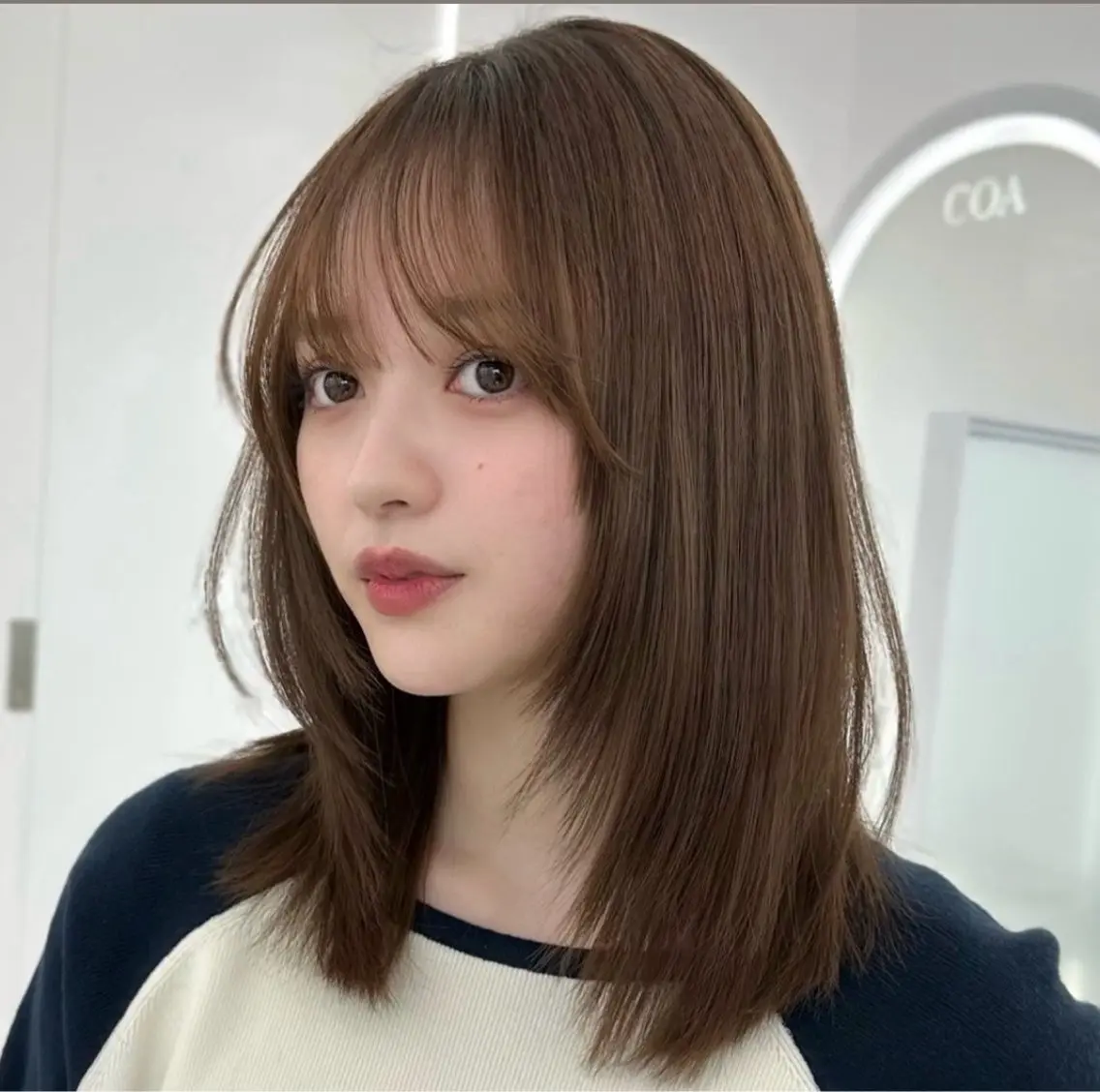 ミディアム トリートメント ミディアムレイヤー shion‎🤍のヘアスタイル