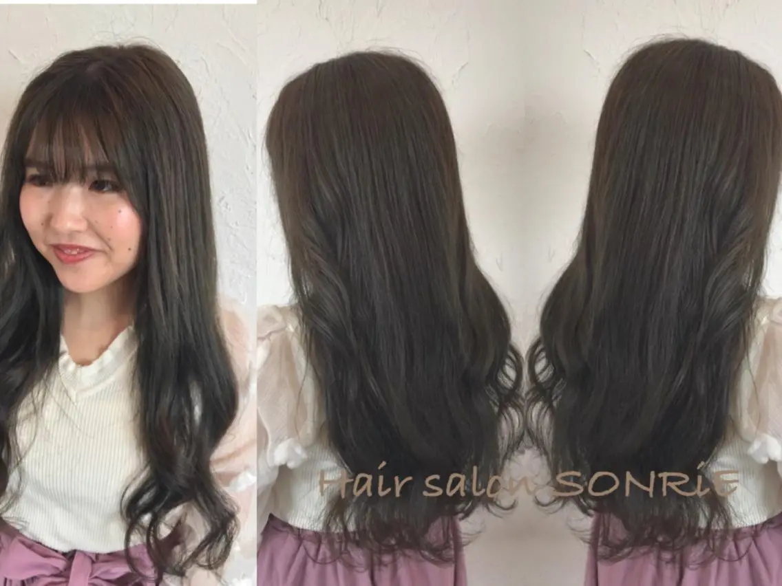 ロング カラー パーマ ヘアアレンジ メンズ 豊橋美容院 ソンリエのヘアスタイル