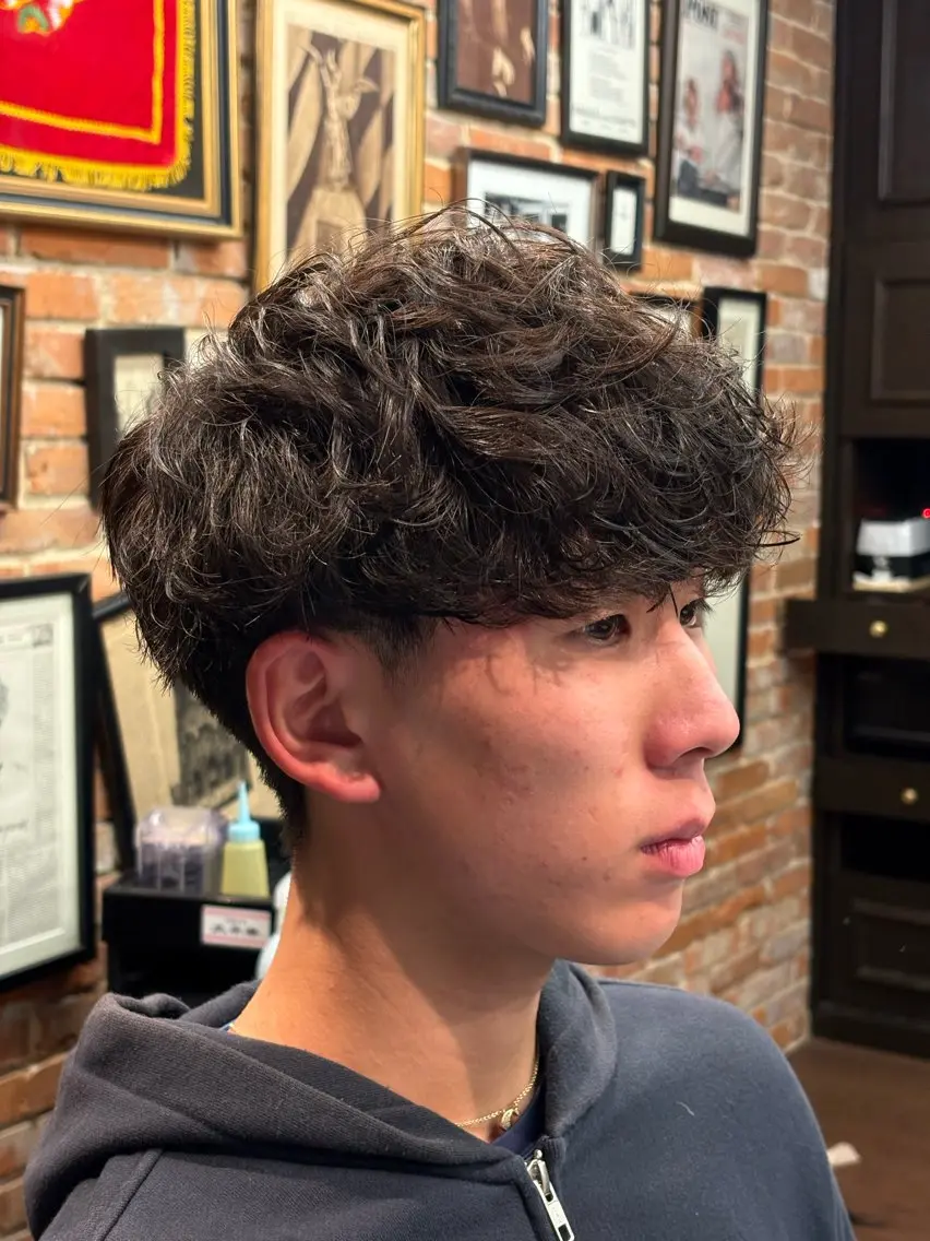 ミディアム ミディアムパーマ 吉永 桜大のヘアスタイル