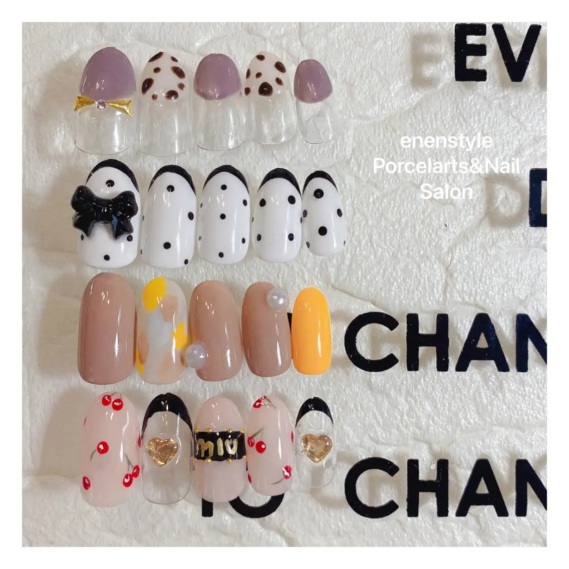 ミディアム ネイル 🐾enen style 🐾のネイルデザイン