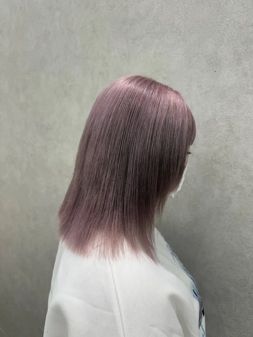 カラー ラベンダーカラー ピンクカラー ピンクラベンダー ホワイトピンク ヘアカラー ハイトーン/ Runa⟡.·のヘアスタイル