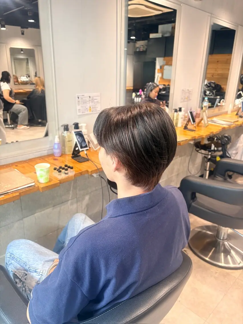 ミディアム カラー ヘアカラー honoka💄💋 オリーブ・メンズ特化のヘアスタイル