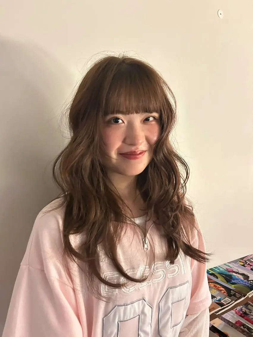 ロング カット ヘアカラー トリートメント NanaKo 表参道 レイヤー/ハッシュのヘアスタイル