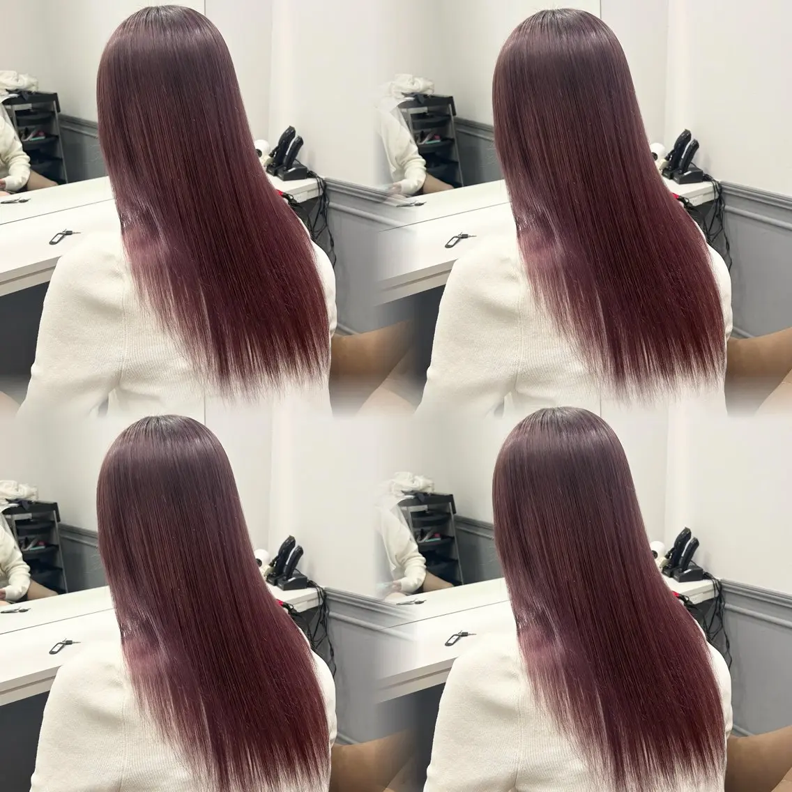 ロング カラー ヘアカラー トリートメント 🦋REISA🦋 エクステ×ハイトーンのヘアスタイル