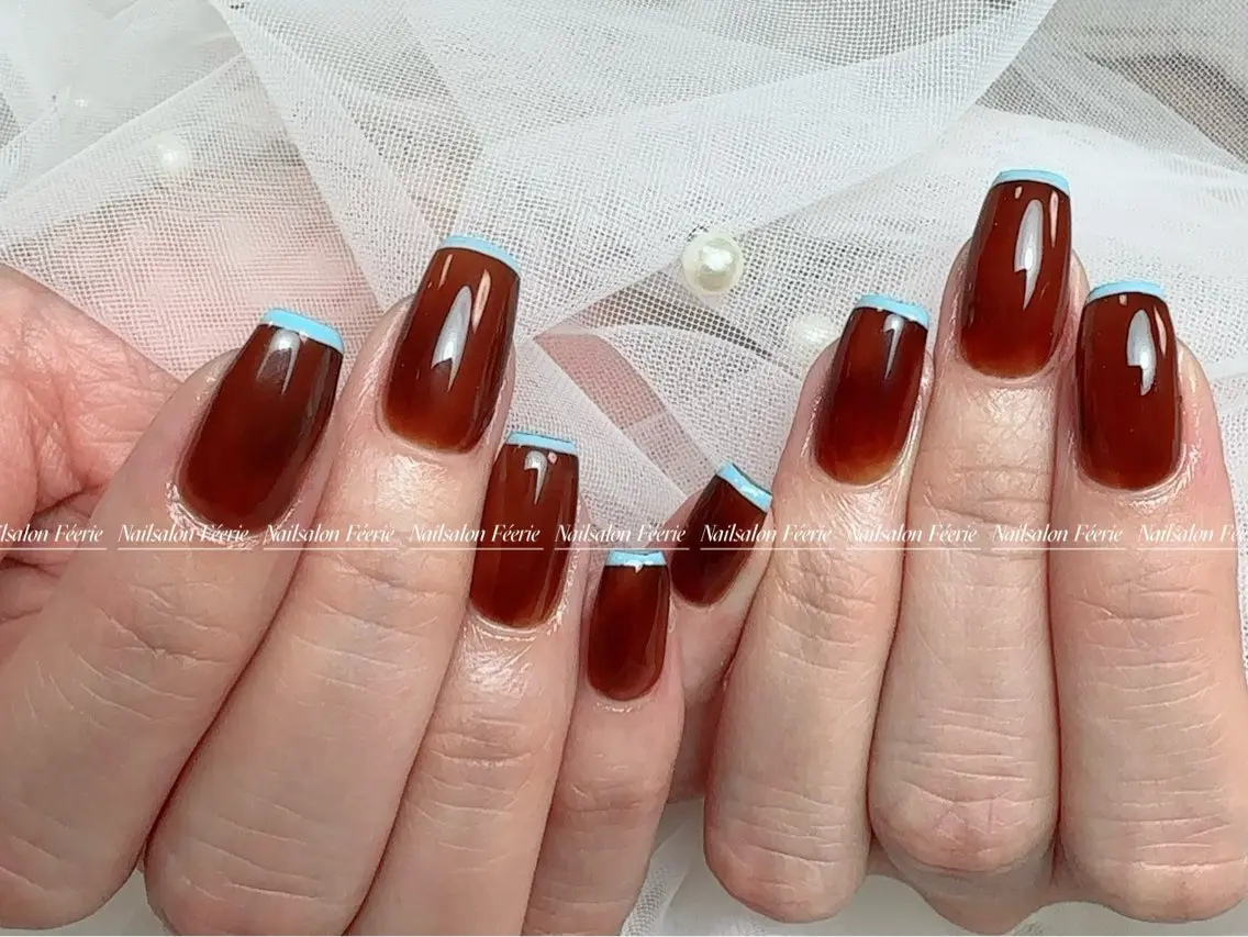 ネイル 成人式 長さ出し フットネイル フレンチネイル ジェルネイル ハンドネイル ハンドケア nail salon Feerieのネイルデザイン