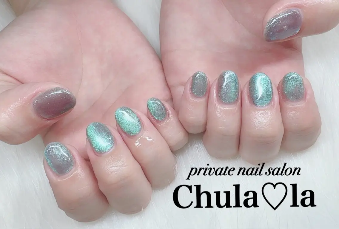 ネイル マグネットネイル ハンドネイル Chula♡la 豊見城市高安のネイルデザイン