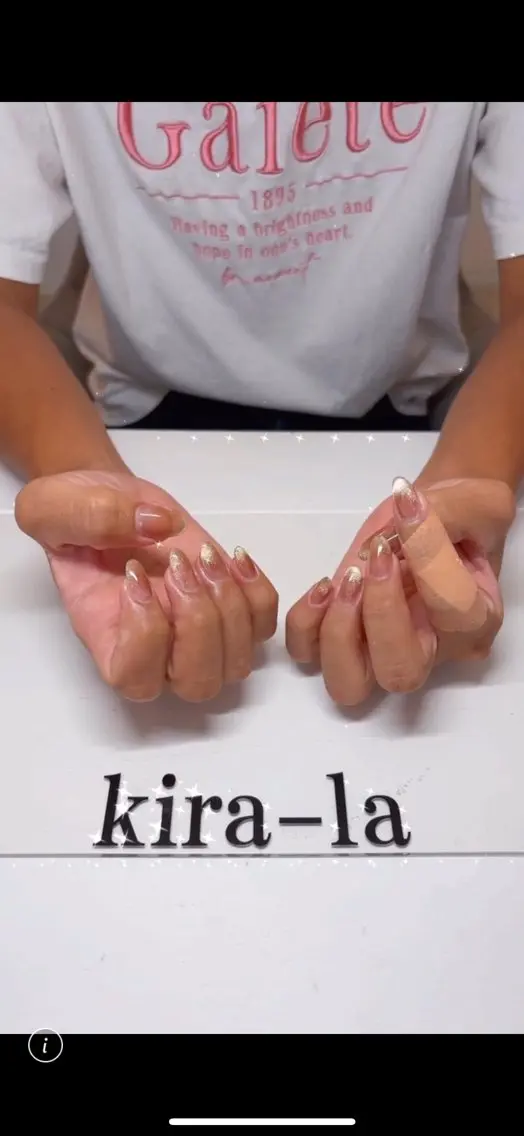 ネイル ブラウン フレンチネイル マグネットネイル マグネットフレンチ kira-la キララ･:*..のネイルデザイン