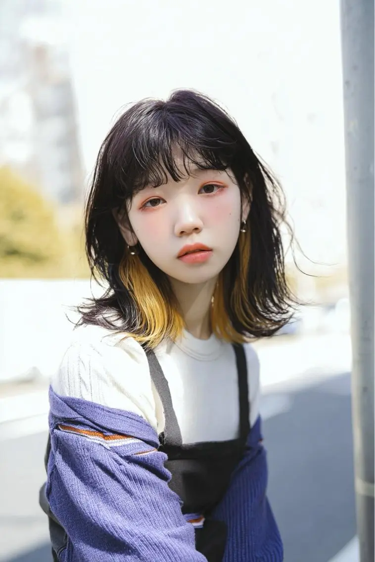 ショート カラー スダユーヤ 💫推しカラーウルフのヘアスタイル