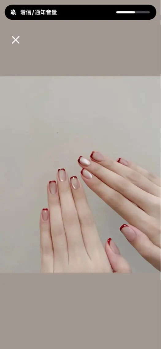 フレンチ(1色)+ ベース（1色)の写真