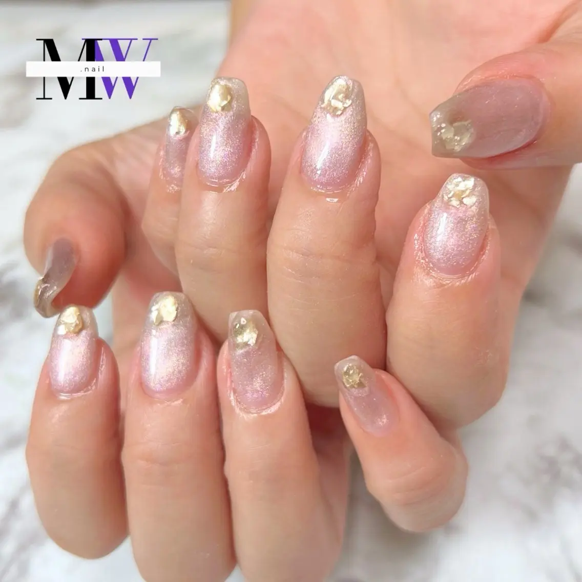 ネイル ニュアンスネイル ハンドネイル MW .nailのネイルデザイン