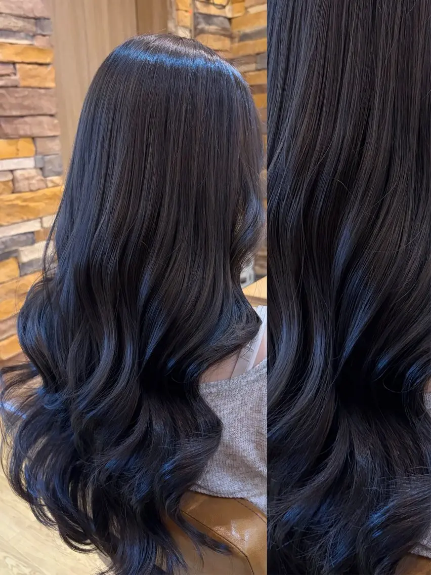 ロング カラー カット ヘアカラー トリートメント 👑髪質改善Wカラー 👑アユカのヘアスタイル