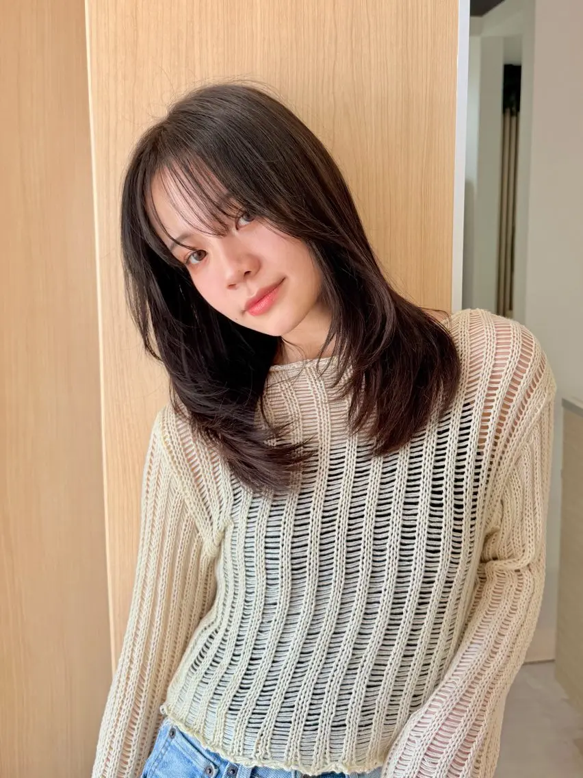 ミディアム カラー 伸ばしかけ レイヤーカット カット ヘアカラー ✨艶髪・髪質改善✨ 大泉翔/店長のヘアスタイル