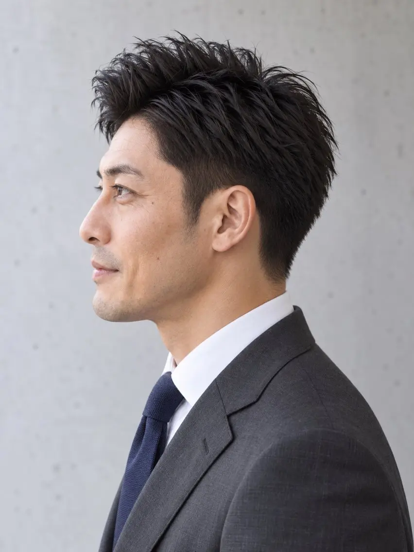 ショート メンズ ビジネス ショートヘア カット 🔮メンズ縮毛矯正 メンズパーマ💎竹永のヘアスタイル