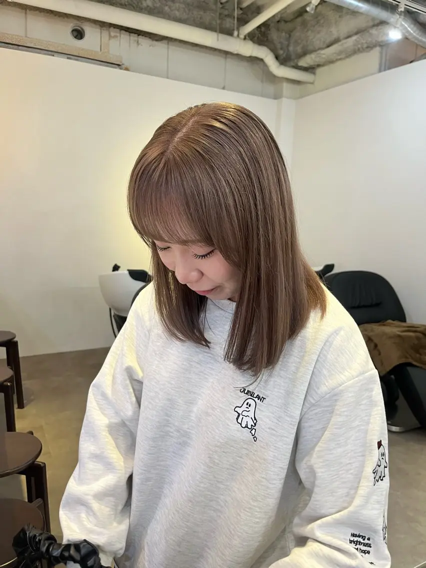 ミディアム カラー ヘアカラー Sanaダブルカラー ✨️パルコ徒歩1分のヘアスタイル