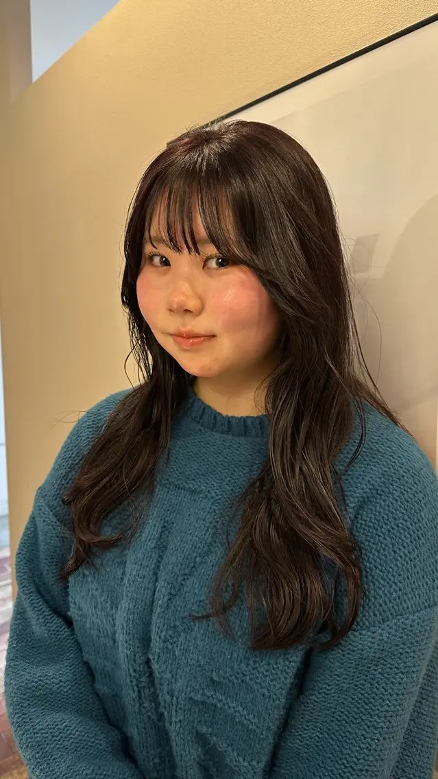 カラー ブラウンカラー カシス Reina 札幌美容師のヘアスタイル