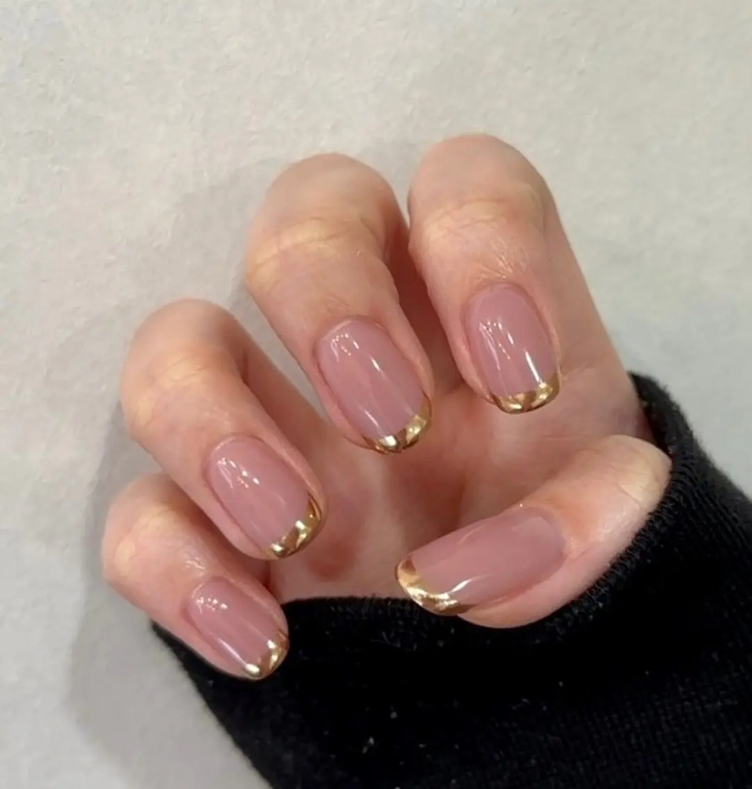 ネイル フレンチネイル ミラーネイル nail Han houseのネイルデザイン
